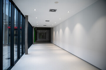 corridor of a modern industrial building