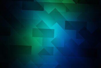 Obraz premium Dark Blue, Green vector template with rhombus.