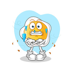 fried eggs cold illustration. character vector