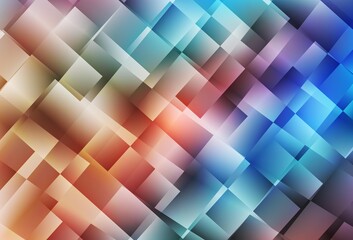 Light Blue, Yellow vector background with rectangles.