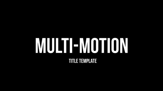 Multi-Line Motion Promo Title
