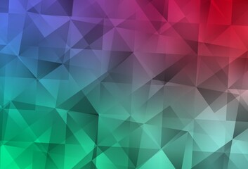 Obraz premium Light Green, Red vector abstract polygonal template.