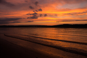 The river Volga at Vinnovka Mountains, Samara region, Russia.	