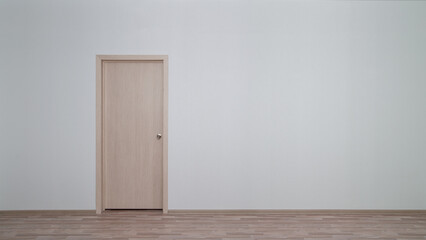 empty room with door
