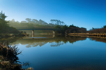 Foot Bridge Over a body of water on the Oregon Coast