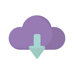download cloud with a purple color and an arrow