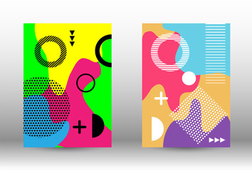 Memphis background set covers.