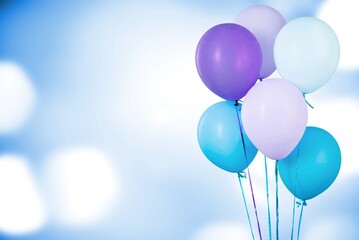 Bunch of colorful balloons on abstract background © BillionPhotos.com