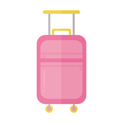 suitcase with a pink color