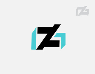 Letter DG 17 logotype on white background in vector illustration