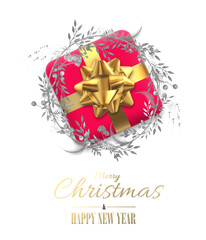 Christmas beautiful symbols on white