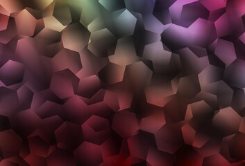 Dark Multicolor vector polygon abstract layout.