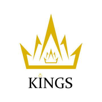 crown icon, company logo, vector illustration