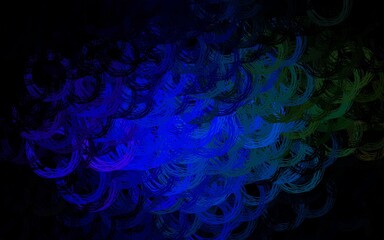 Dark Multicolor vector backdrop with bent lines.