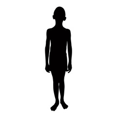 a boy body silhouette vector