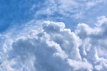 Naklejka na ściany i meble beautiful cumulus clouds. general plan. day light