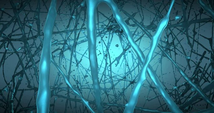 Abstract looped blue bio background animation