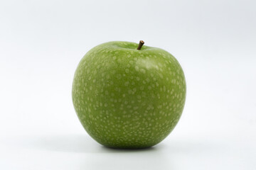 Green apple on white background