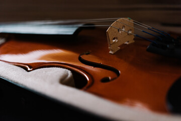 Close up of a violin 