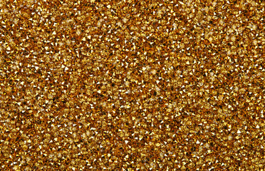 Abstract background of golden rhinestones