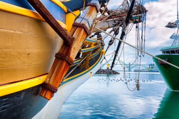 View from dock around Lady Washington's Bow