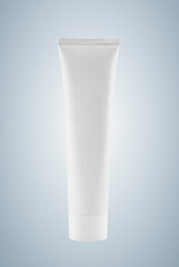 White tube of toothpaste with clipping path