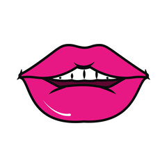 female mouth icon vector design