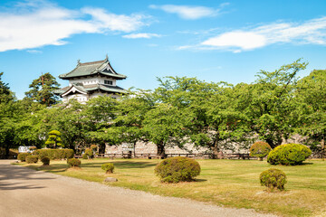 Fototapeta na wymiar The Old Hirosaki Castle in Northern Japan