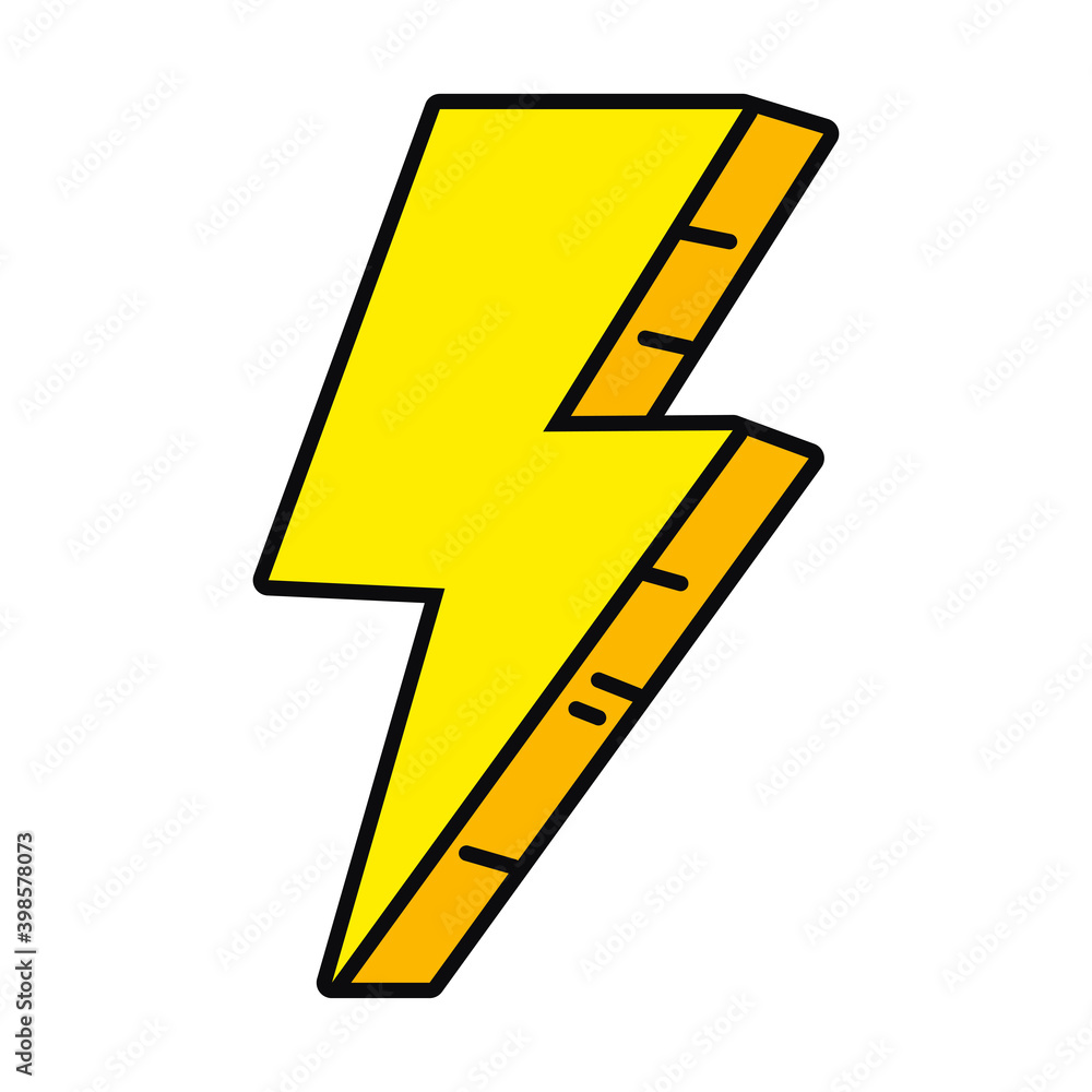 Poster thunder shape icon vector design