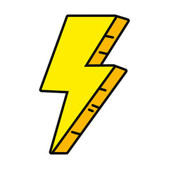 thunder shape icon vector design