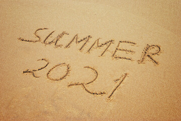 Summer 2021 etched in sand