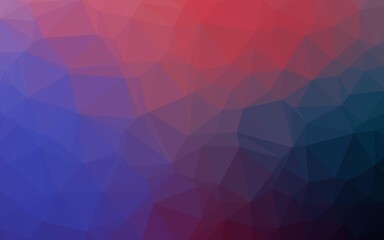 Dark Blue, Red vector polygonal background. Colorful abstract illustration with gradient. Template for a cell phone background.