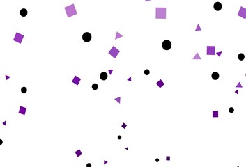 Light Purple vector backdrop with lines, circles, rhombus.