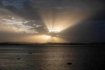 sunset over the sea