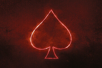 Spade card symbol, playing cards symbol