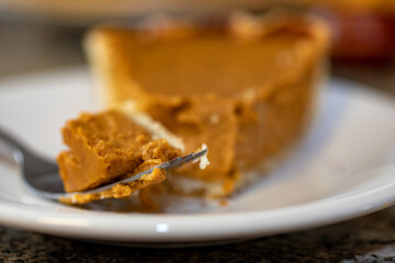 Homemade pumpkin pie for the holidays