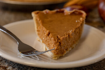 Homemade pumpkin pie for the holidays