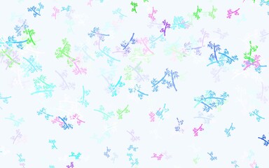 Light Multicolor vector abstract design with branches.