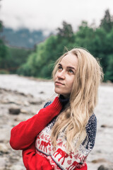 Naklejka premium Photos of people. Mountains of the Caucasus. Travel to Arkhyz. Fascinating views