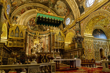 Saint John's Co-Cathedral in Valletta, Malta.