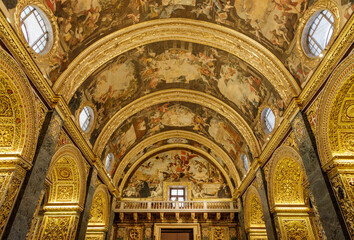 Saint John's Co-Cathedral in Valletta, Malta.