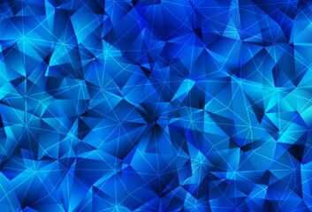Obraz premium Light BLUE vector template with crystals, triangles.