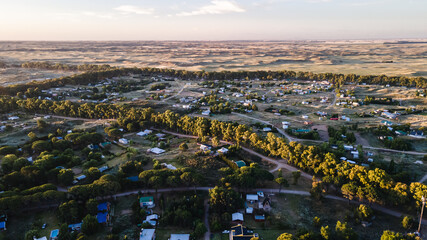 vista aérea del pueblo