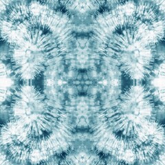 Tie dye seamless tile pattern. Watercolor pattern design on subtle white fabric texture.