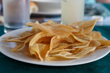 Fried Plantain Chips as served in Cuba