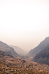 Misty mountain pass