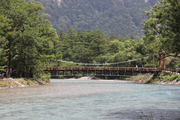 上高地の梓川とカッパ橋