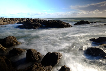 Fototapeta na wymiar The granite coast at Piriac sur Mer.