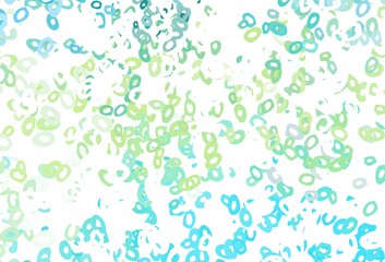 Light Green, Yellow vector backdrop with dots.