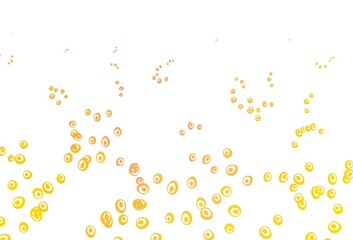 Light Yellow, Orange vector template with circles.